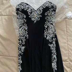 Black Sequin Ball Gown
